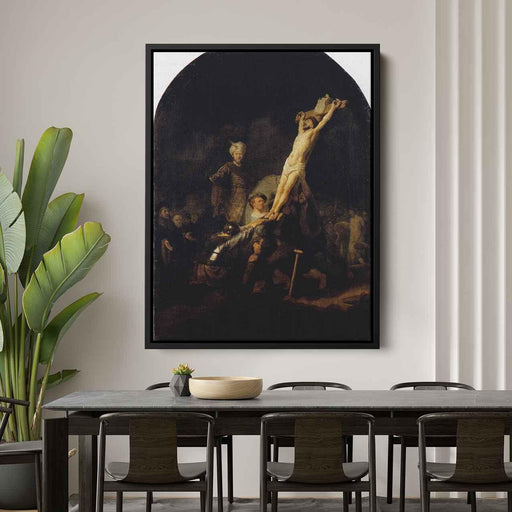 The Elevation Of The Cross (1633) by Rembrandt - Canvas Artwork