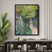 The Garden, Hollyhocks by Claude Monet - Canvas Artwork