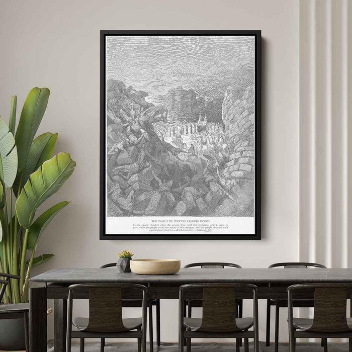 The Walls of Jericho Fall Down by Gustave Dore - Canvas Artwork