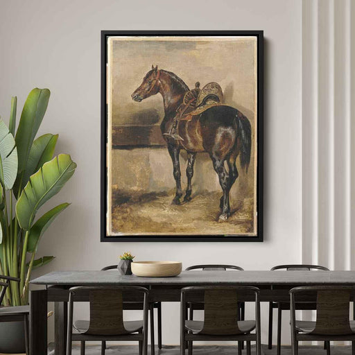 Turkish horse in a stable by Théodore Géricault - Canvas Artwork