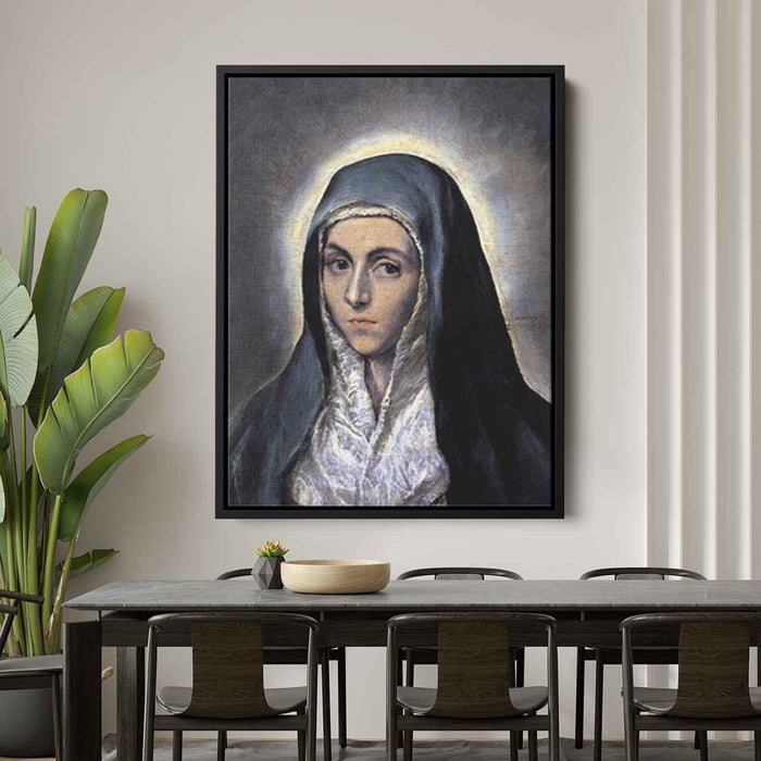 Virgin Mary (1585) by El Greco - Canvas Artwork