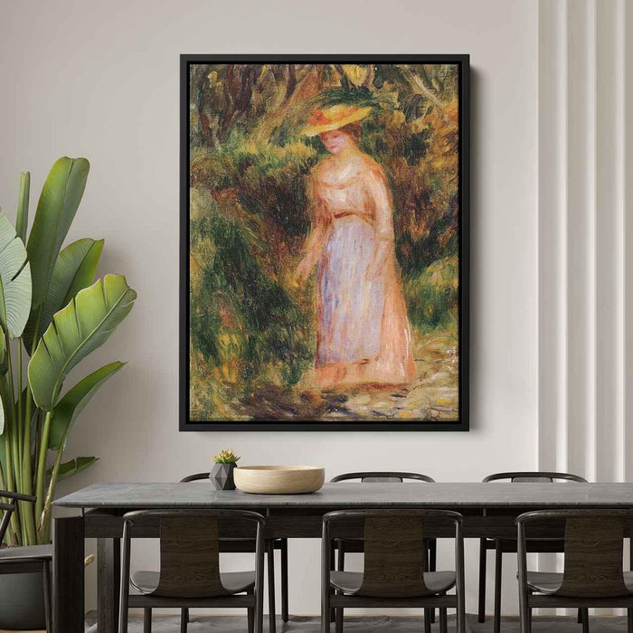 Young Woman Taking a Walk by Pierre-Auguste Renoir - Canvas Artwork