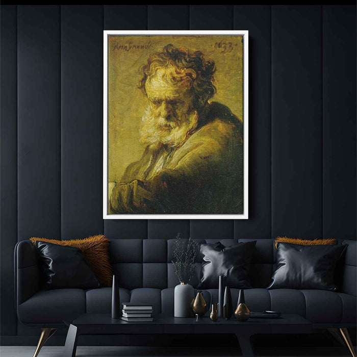 A Bust of an Old Man (1633) by Rembrandt - Canvas Artwork