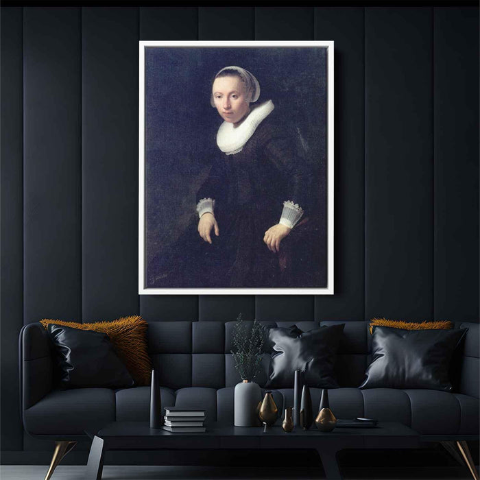 A Portrait of a Young Woman (1632) by Rembrandt - Canvas Artwork