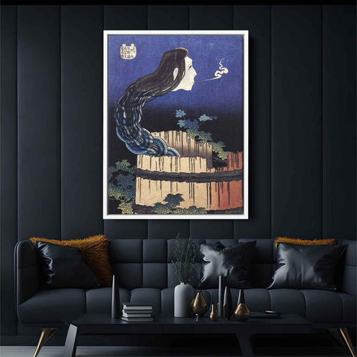 A woman ghost appeared from a well by Katsushika Hokusai - Canvas Artwork