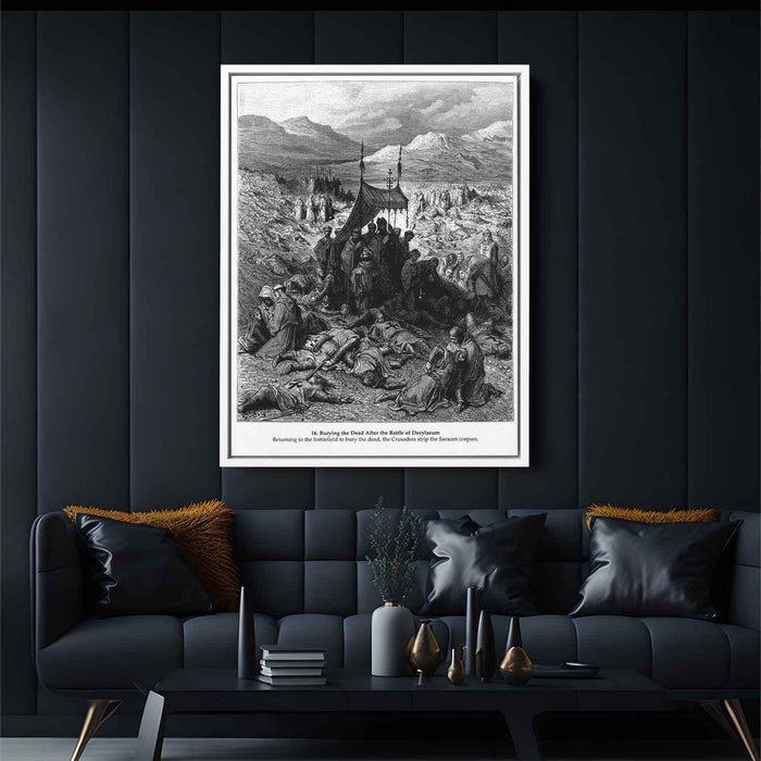 Burying the Dead After the Battle of Dorylaeum by Gustave Dore - Canvas Artwork