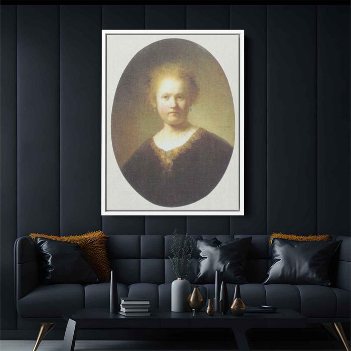Bust of a Young Woman (1632) by Rembrandt - Canvas Artwork