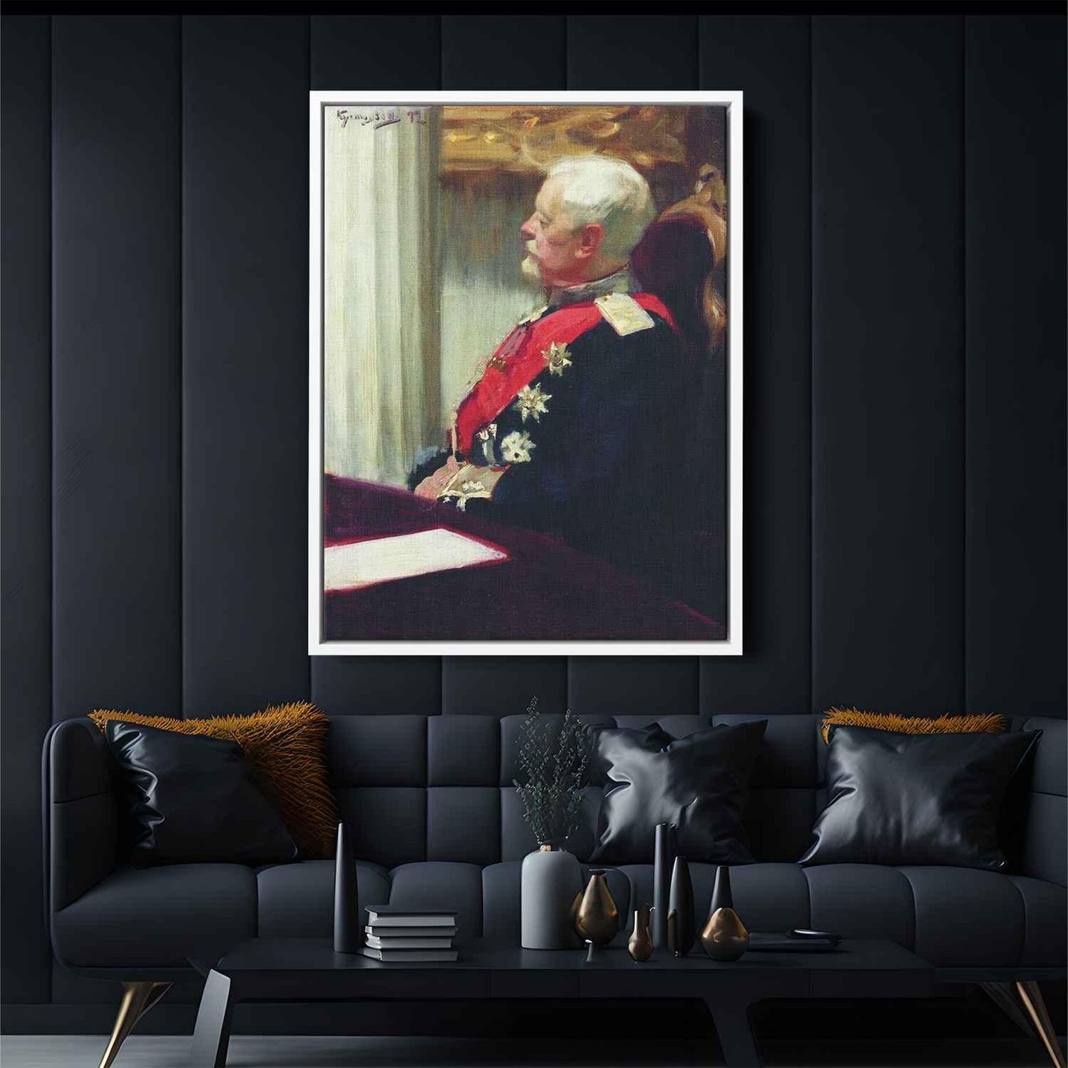 General of Infantry Christopher Roop (1902) by Boris Kustodiev - Canvas ...