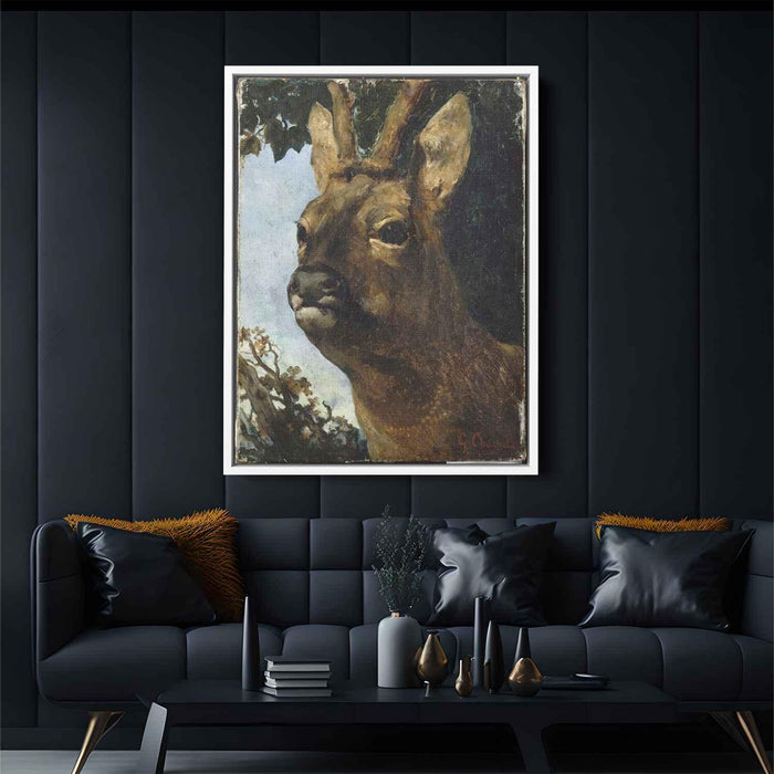 Head of a Young Doe by Gustave Courbet - Canvas Artwork