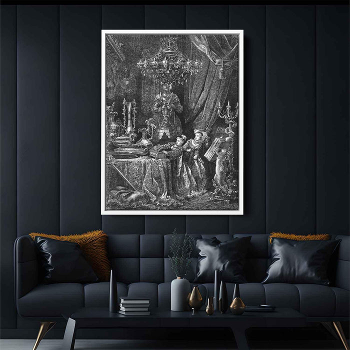 Her Friends Were Eager To See The Splendors Of Her House by Gustave Dore - Canvas Artwork