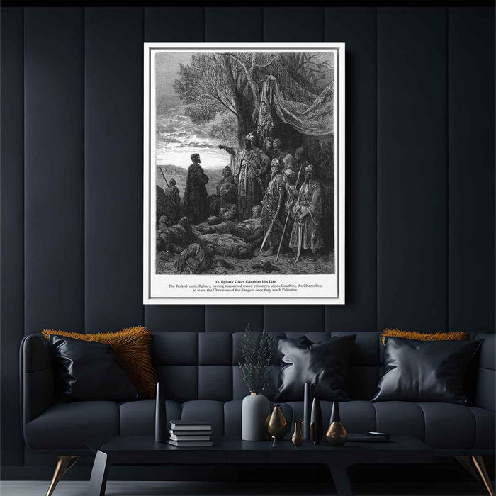 Ilghazy Gives Gauthier His Life by Gustave Dore - Canvas Artwork