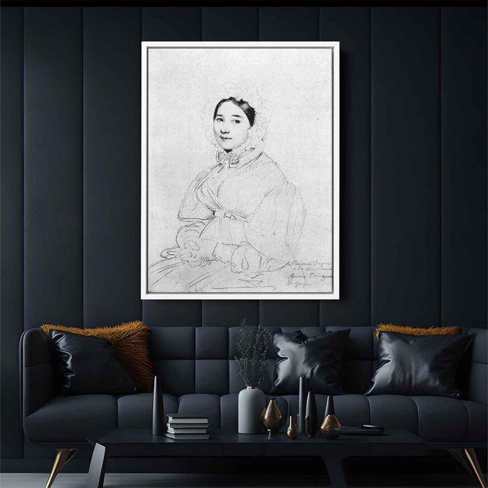 Madame Jean Auguste Dominique Ingres, born Madeleine Chapelle III by Jean Auguste Dominique Ingres - Canvas Artwork