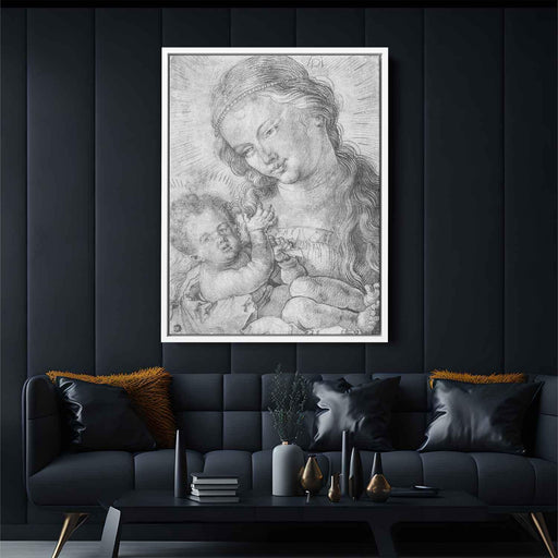 Madonna and child in half length (1519) by Albrecht Durer - Canvas Artwork