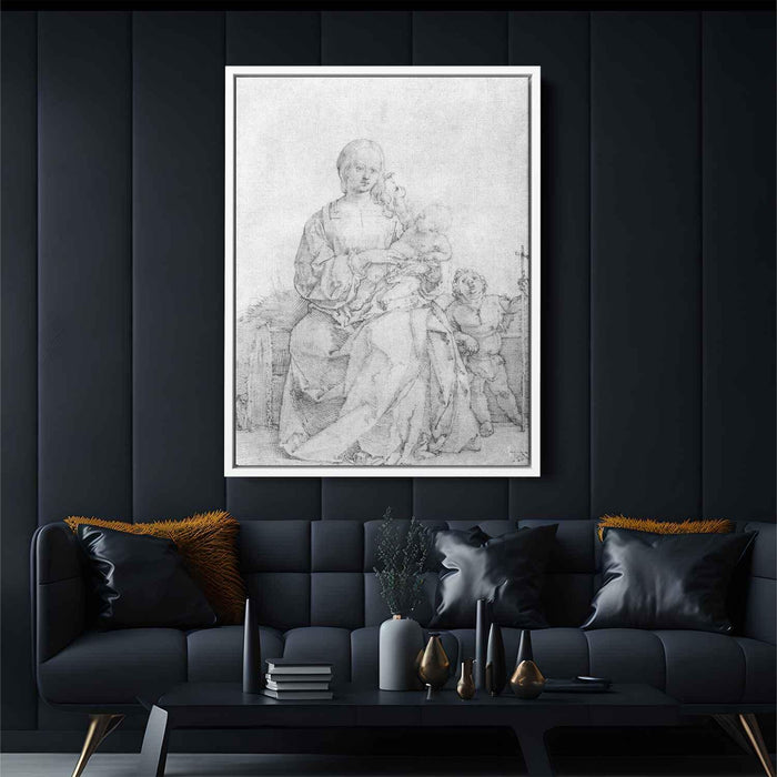 Madonna and Child with John the Baptist (1520) by Albrecht Durer - Canvas Artwork