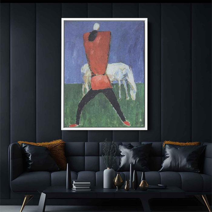 Man with horse (1932) by Kazimir Malevich - Canvas Artwork