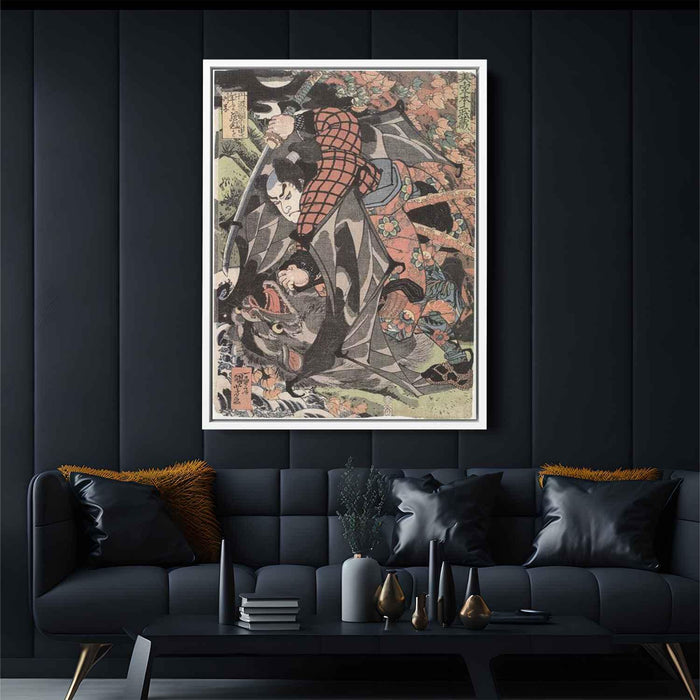 Miyamoto Musashi, Edo period by Utagawa Kuniyoshi - Canvas Artwork