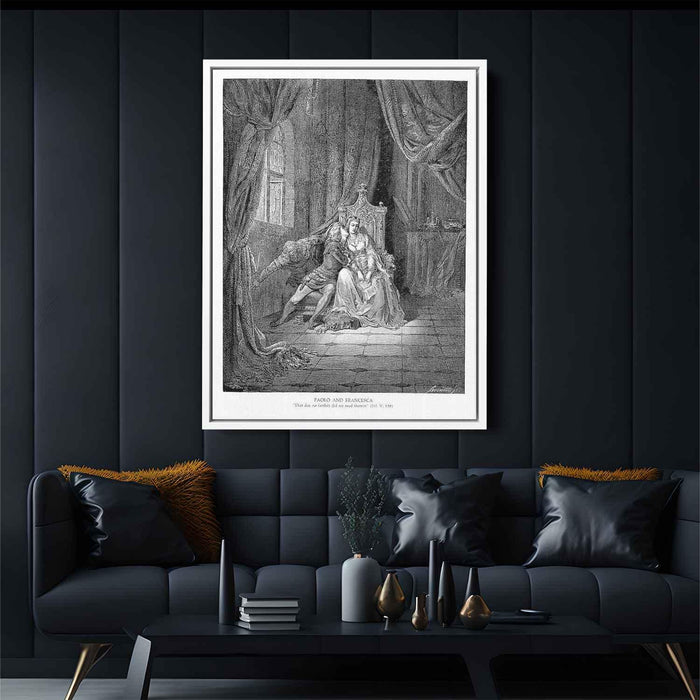 Paolo and Francesca by Gustave Dore - Canvas Artwork