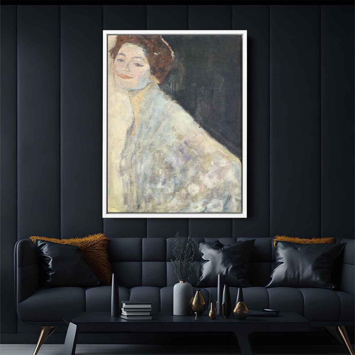 Portrait of a Lady in White (unfinished) (1918) by Gustav Klimt - Canvas Artwork