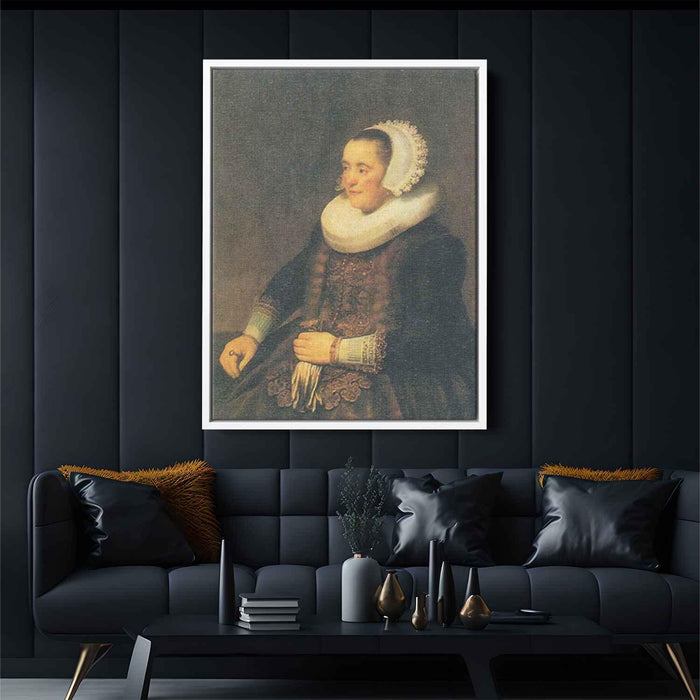 Portrait of a Seated Woman (1632) by Rembrandt - Canvas Artwork