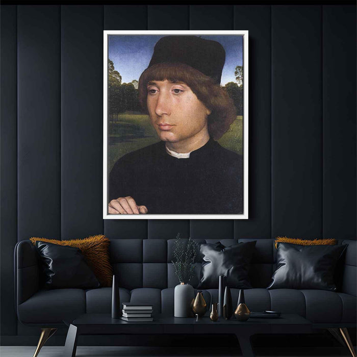 Portrait of a Young Man before a Landscape (1480) by Hans Memling - Canvas Artwork