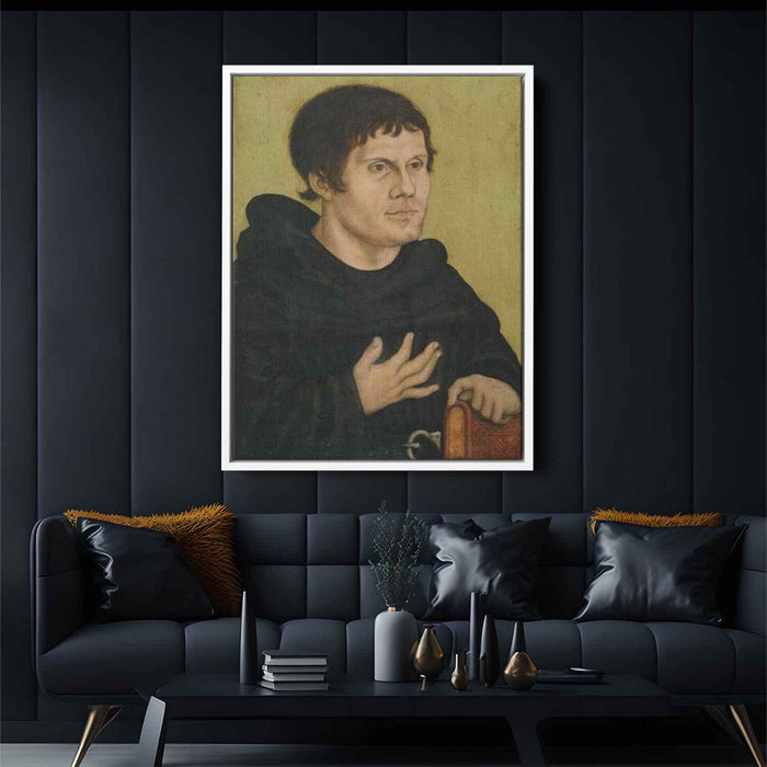 Portrait of Martin Luther as an Augustinian Monk (1523) by Lucas Cranach the Elder - Canvas Artwork