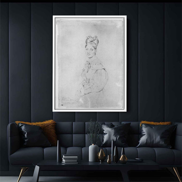 Portrait of miss Bonnard by Jean Auguste Dominique Ingres - Canvas Artwork