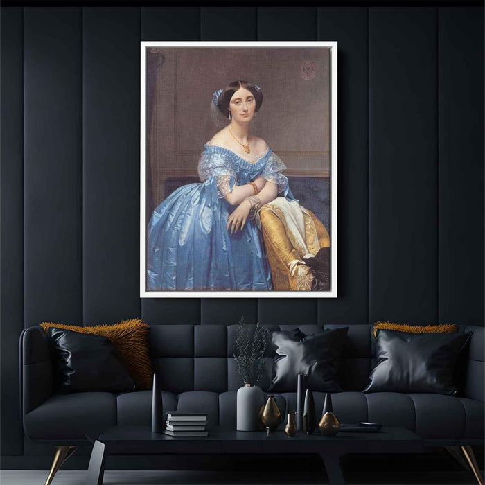 Portrait of the Princesse de Broglie (1853) by Jean Auguste Dominique Ingres - Canvas Artwork