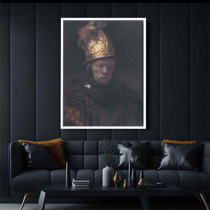 Man in a Golden Helmet (1650) by Rembrandt - Canvas Artwork