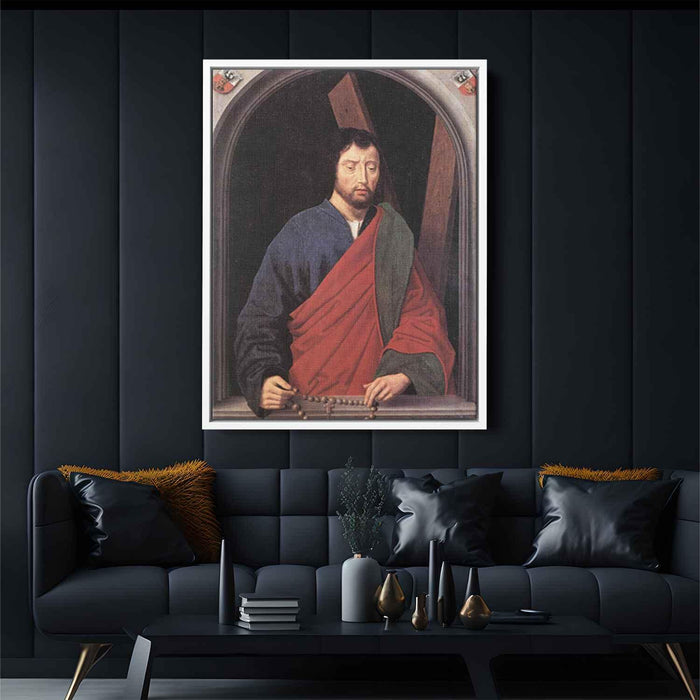 St. Andrew (left wing of a diptych, reverse) by Hans Memling - Canvas Artwork