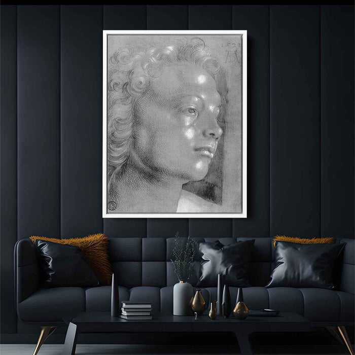 Studies on a great picture of Mary" head with curly hair (angel)" by Albrecht Durer - Canvas Artwork