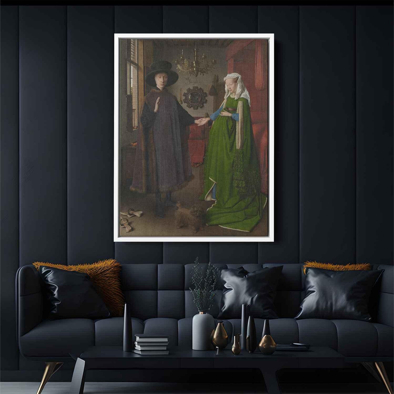 The Arnolfini Wedding. Portrait of Giovanni Arnolfini and his Wife ...