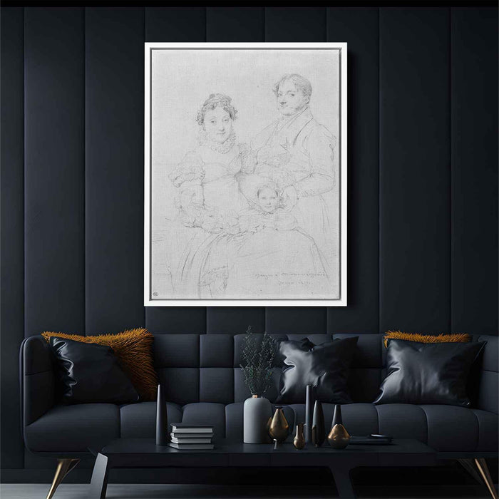 The Cosimo Andrea Lazzerini Family by Jean Auguste Dominique Ingres - Canvas Artwork