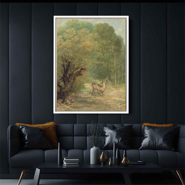 The Hunted Deer, Spring by Gustave Courbet - Canvas Artwork