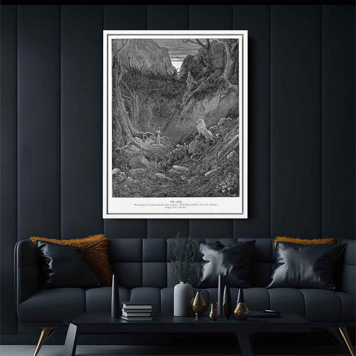 The Lion by Gustave Dore - Canvas Artwork