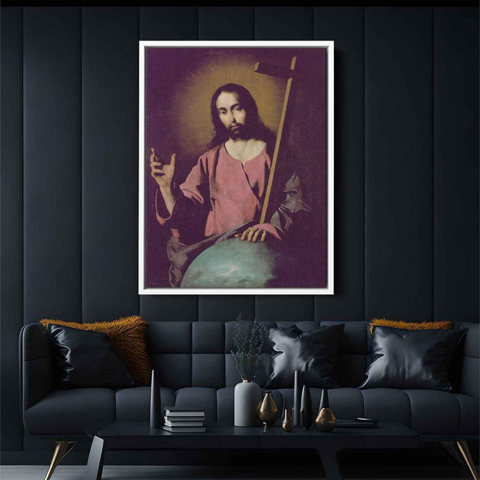 The Savior Blessing (1638) by Francisco de Zurbaran - Canvas Artwork