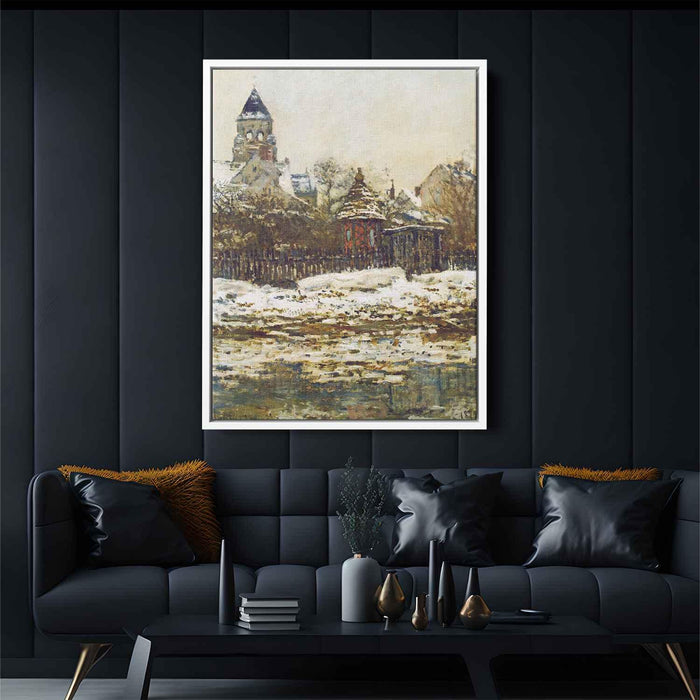 Vetheuil, The Church in Winter by Claude Monet - Canvas Artwork