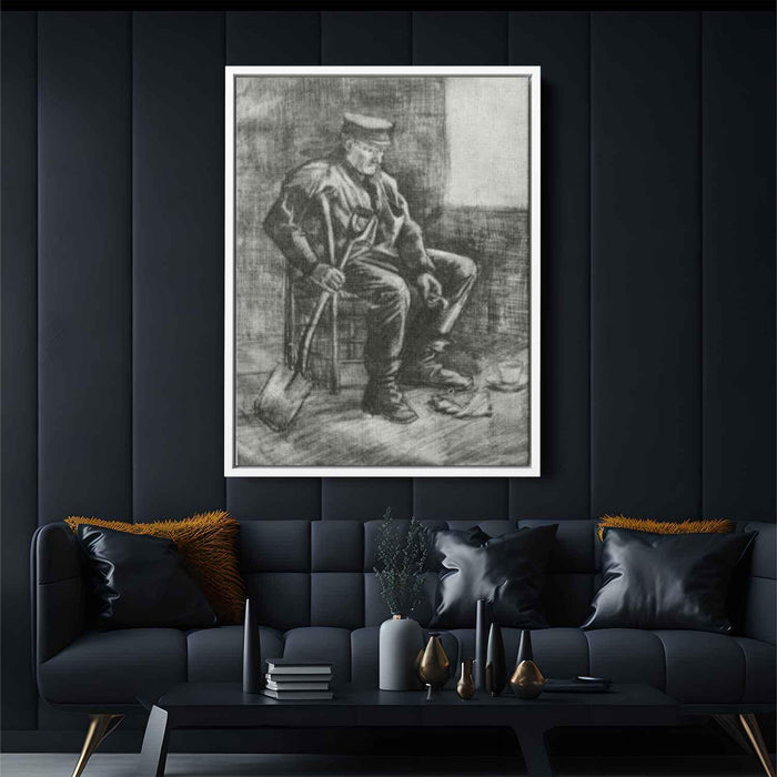 Workman with Spade, Sitting near the Window by Vincent van Gogh - Canvas Artwork