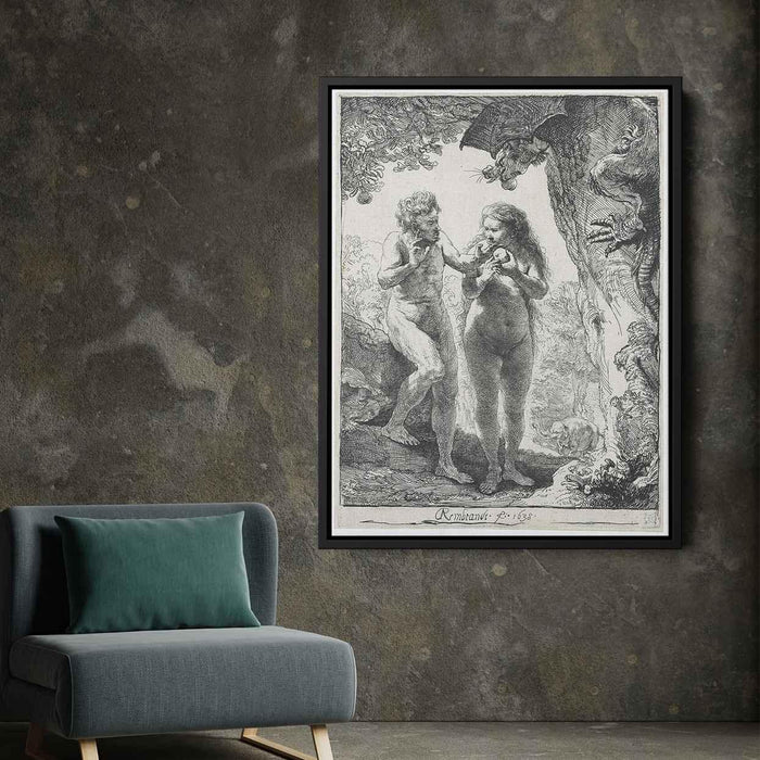 Adam and Eva (1638) by Rembrandt - Canvas Artwork
