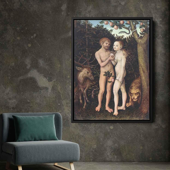 Adam and Eve (1533) by Lucas Cranach the Elder - Canvas Artwork