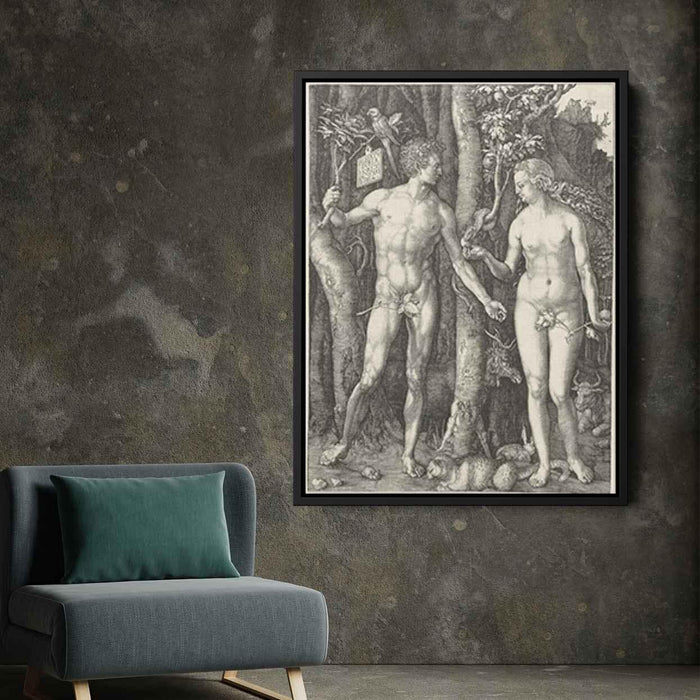 Adam and Eve (1504) by Albrecht Durer - Canvas Artwork