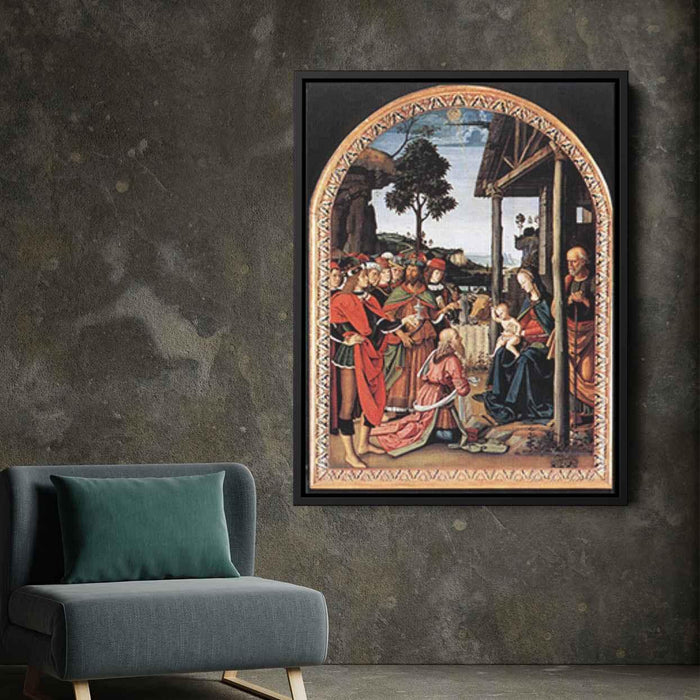 Adoration of the Kings (Epiphany) (1476) by Pietro Perugino - Canvas Artwork