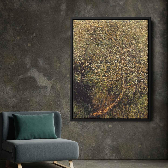 Apple Trees in Blossom by the Water (1880) by Claude Monet - Canvas Artwork