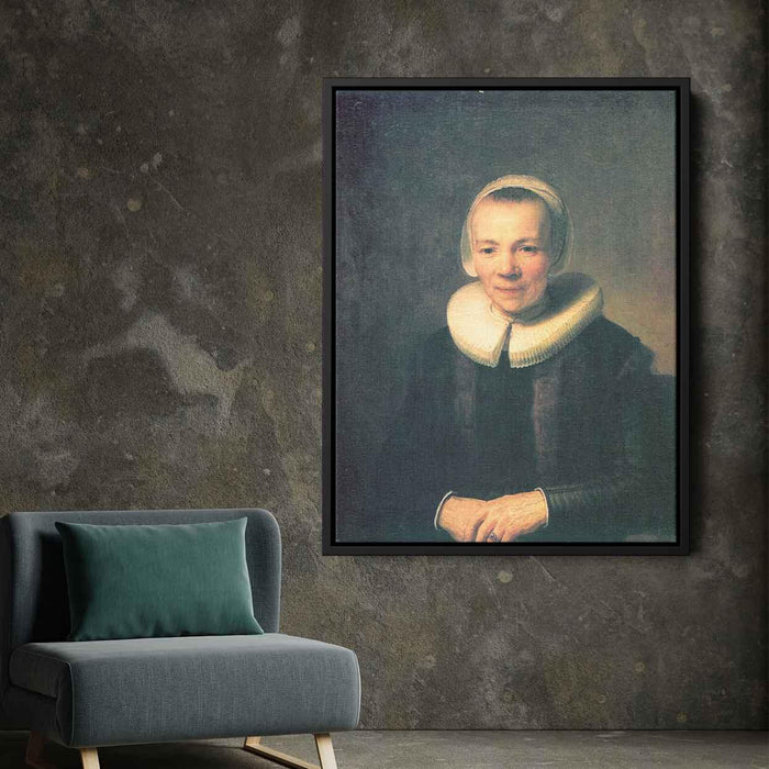 Baerte Martens, Wife of Herman Doomer by Rembrandt - Canvas Artwork