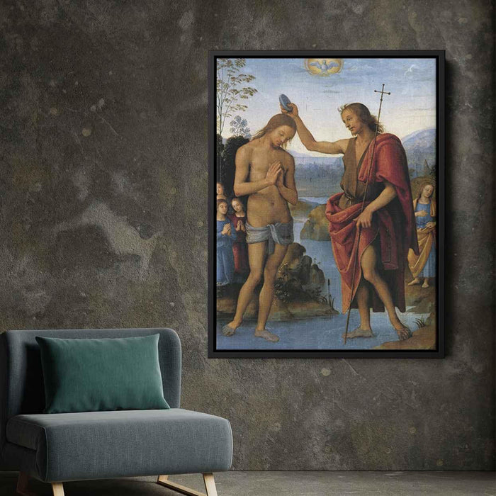 Baptism of Christ (1500) by Pietro Perugino - Canvas Artwork