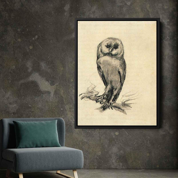 Barn Owl Viewed from the Front (1887) by Vincent van Gogh - Canvas Artwork