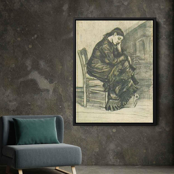 Bent Figure of a Woman Sien (1882) by Vincent van Gogh - Canvas Artwork