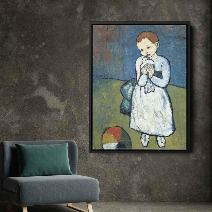 Child with dove (1901) by Pablo Picasso - Canvas Artwork