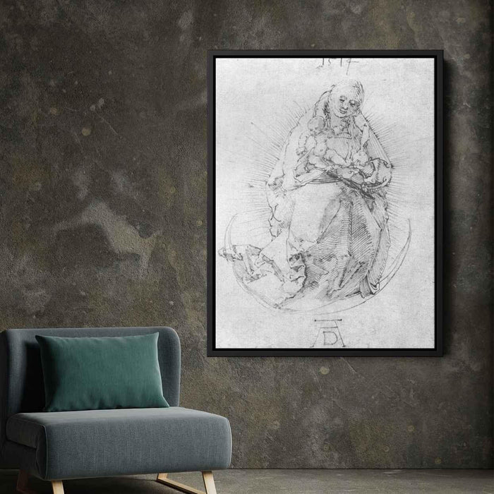 Crescent Madonna (1514) by Albrecht Durer - Canvas Artwork