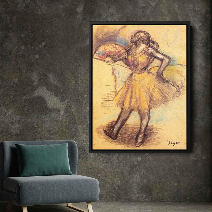 Dancer with a Fan (study) (1900) by Edgar Degas - Canvas Artwork