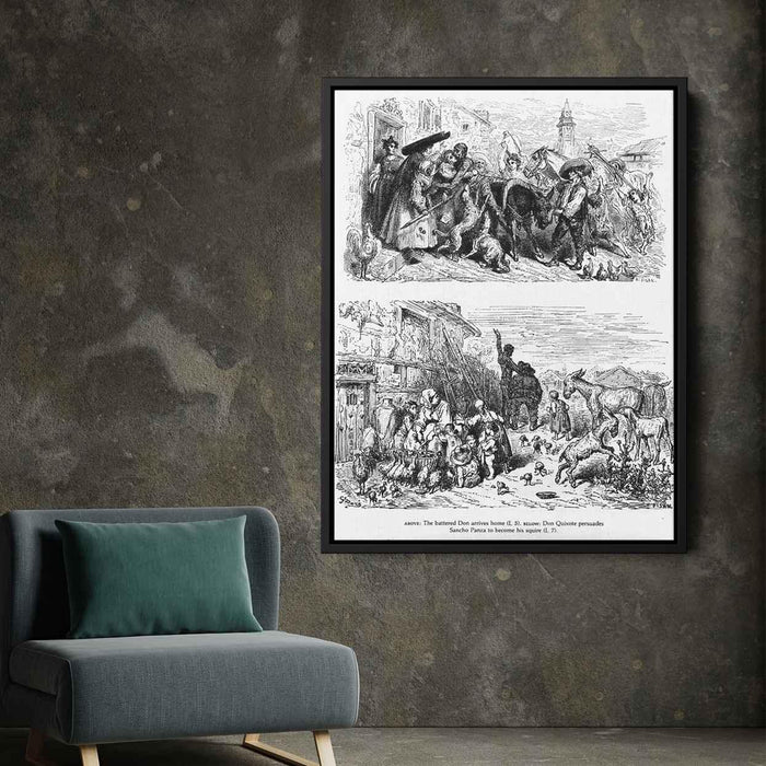 Don Quixote by Gustave Dore - Canvas Artwork